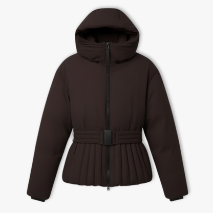 Pina | Dames Ski Jas – Zwart, Warm & Stijlvol Peplum Ontwerp 4