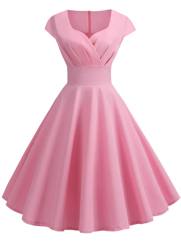Retro Zomerjurk Vrouwen Elegant Vloeiend