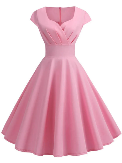 Retro Zomerjurk Vrouwen Elegant Vloeiend