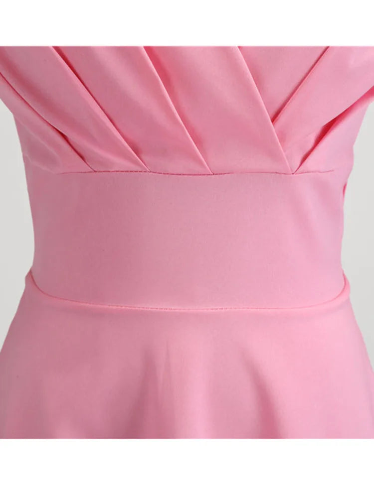 Retro Zomerjurk Vrouwen Elegant Vloeiend