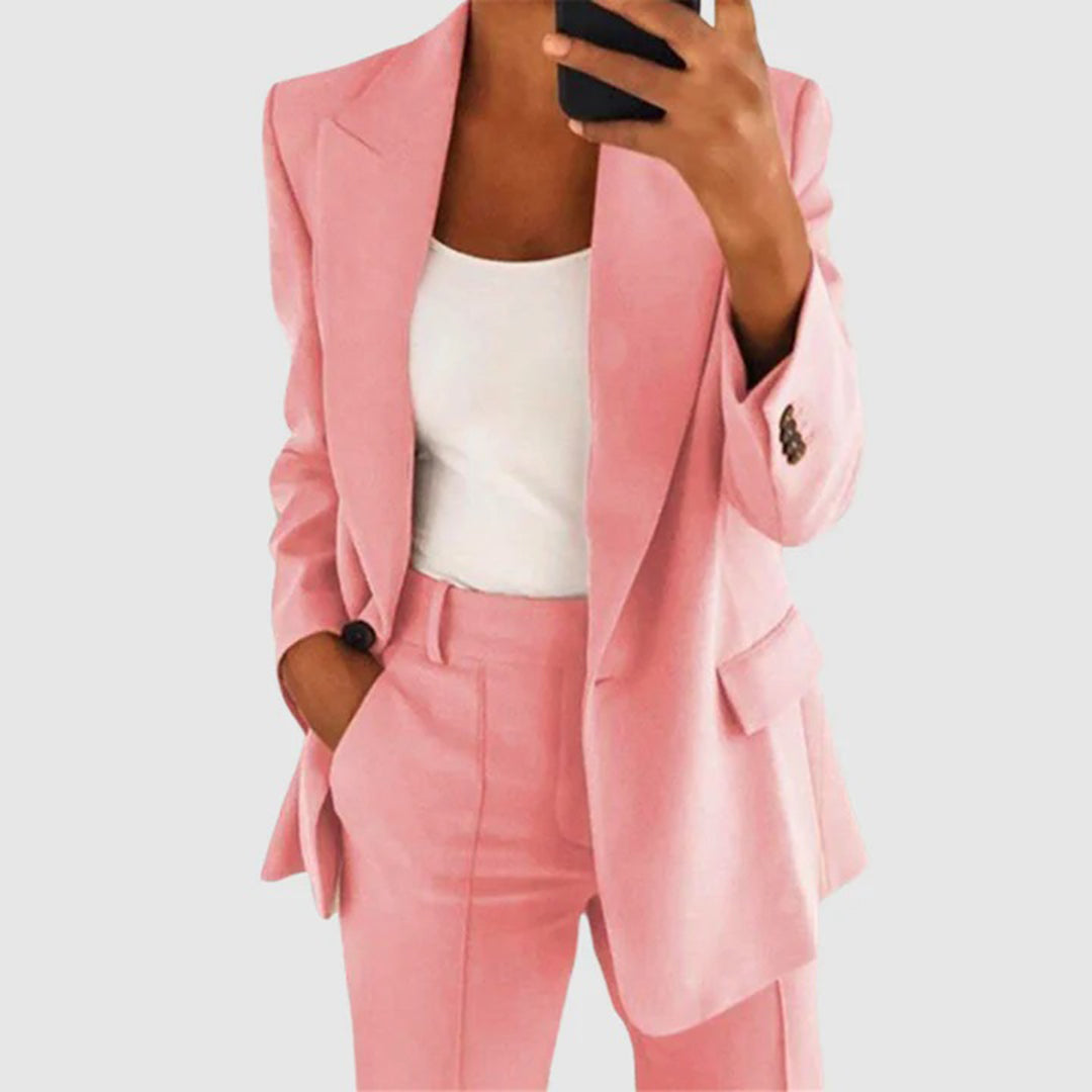 Dames Blazer Set Klassieke Pantalon met 2-Delige Pak