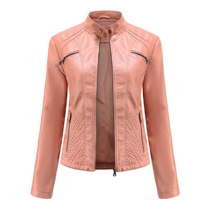 Dames Leren Jas Klassieke Stijl Elegant Design