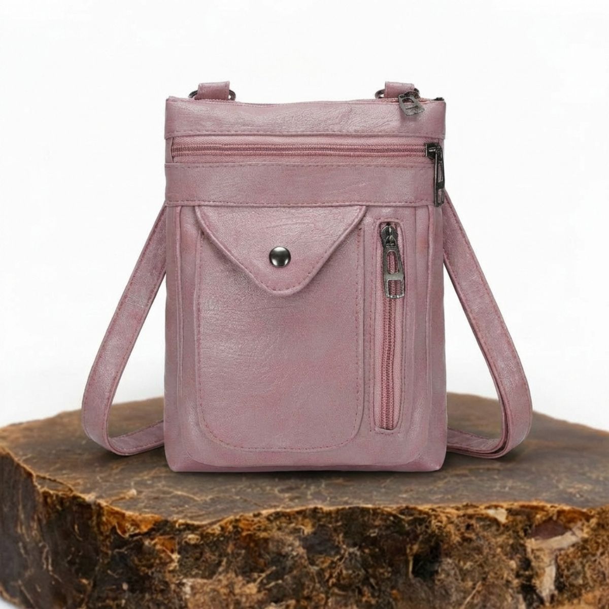 Vintage Schoudertas Retro Crossbody Kunstleer Dames Compacte Handtas Verstelbare Riem Casual Stijl Dagelijks