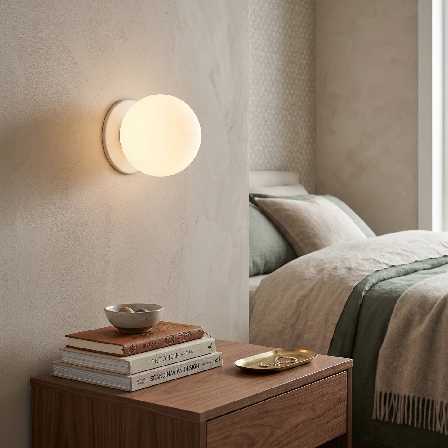 Glazen Wandlamp met Gouden of Zilveren Fitting – Modern Design voor Slaapkamer en Woonkamer