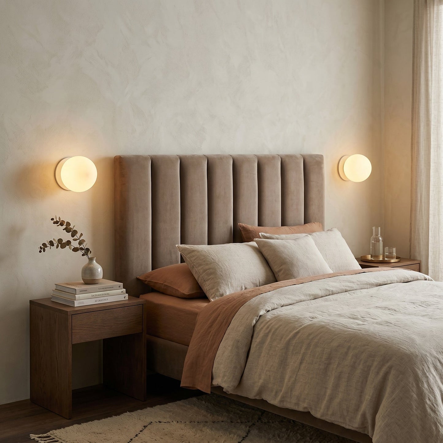 Glazen Wandlamp met Gouden of Zilveren Fitting – Modern Design voor Slaapkamer en Woonkamer
