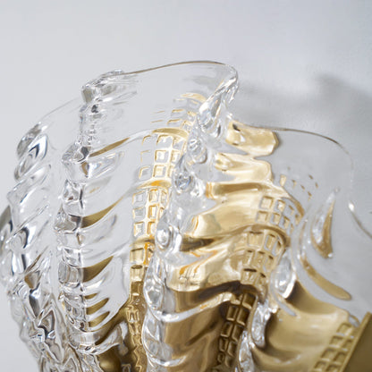 Glazen Wandlamp Schelp Design Messing & Glas Luxe Afwerking voor Gang en Slaapkamer
