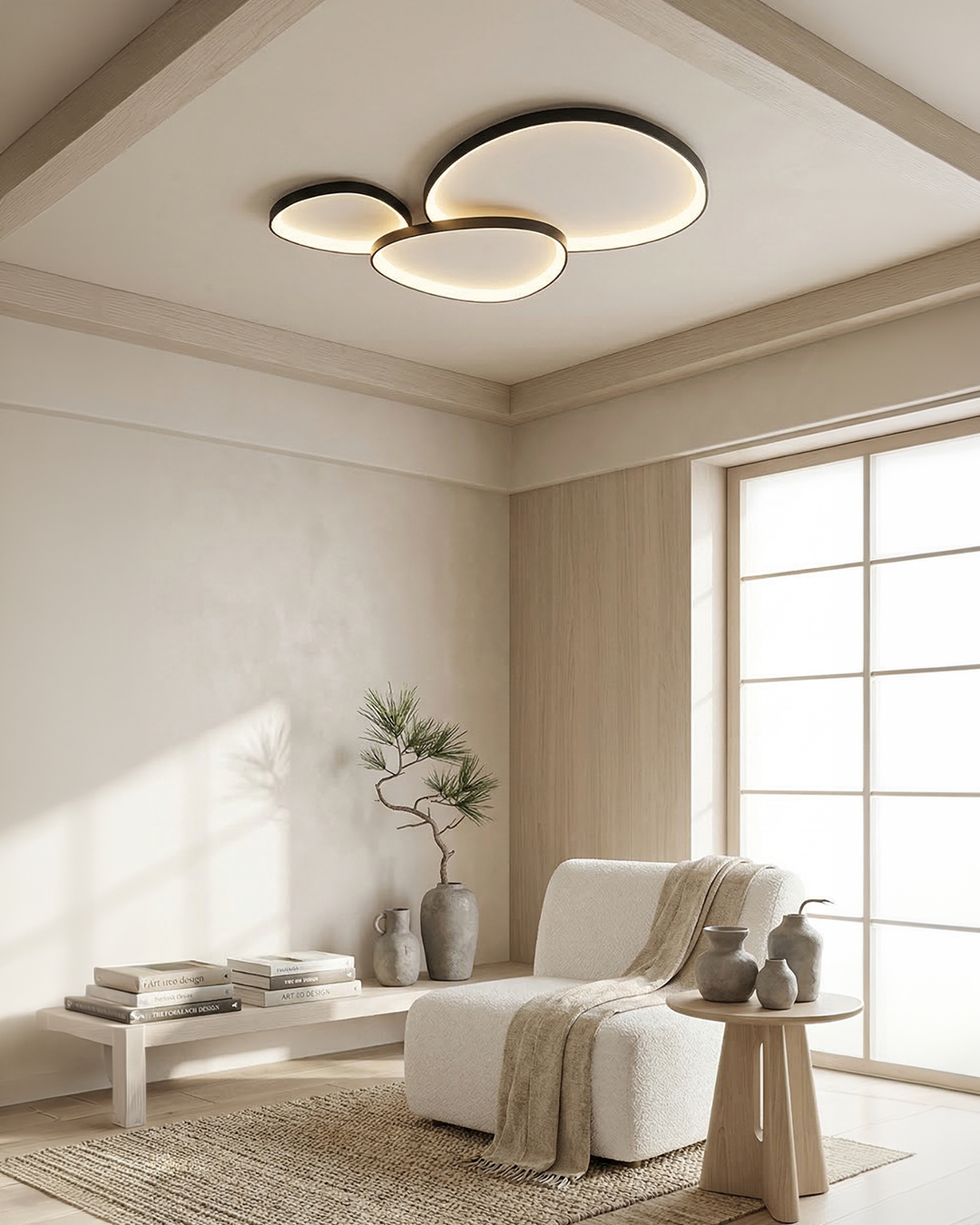 Pinnacle LED Plafondlamp – Minimalistische Moderne Plafondverlichting met Subtiele Verfijning