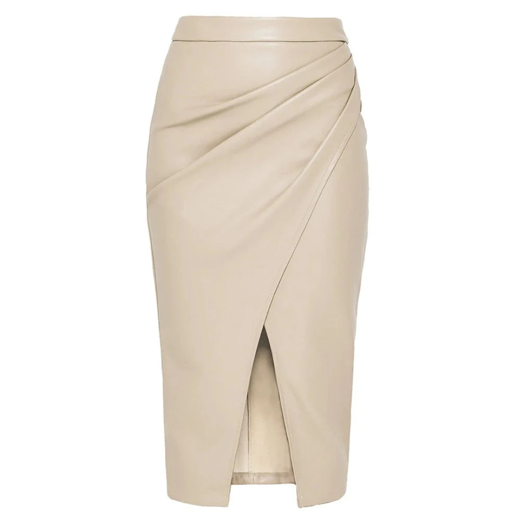Leer Midi-Rok voor Vrouw Modern Design