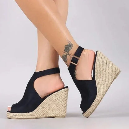 Platform Sandalen voor Vrouwen met Bloemenpatroon