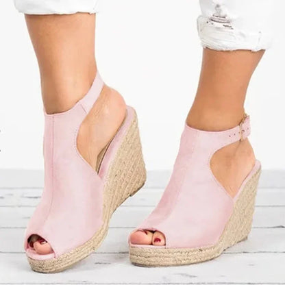 Platform Sandalen voor Vrouwen met Bloemenpatroon