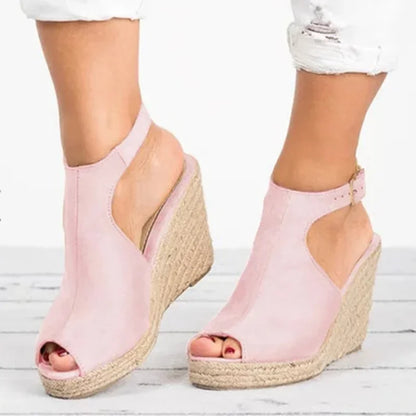 Platform Sandalen voor Vrouwen met Bloemenpatroon