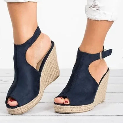 Platform Sandalen voor Vrouwen met Bloemenpatroon