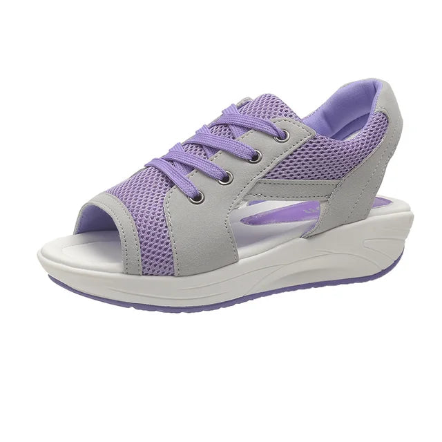 Zandalen Peep Toe Zomer Comfortabel Plat