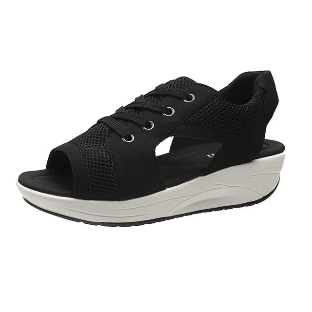 Zandalen Peep Toe Zomer Comfortabel Plat - StudioMarella