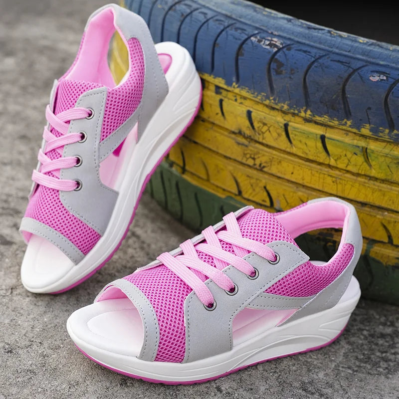 Zandalen Peep Toe Zomer Comfortabel Plat