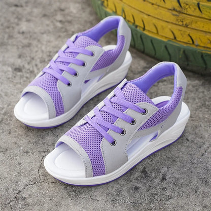 Zandalen Peep Toe Zomer Comfortabel Plat