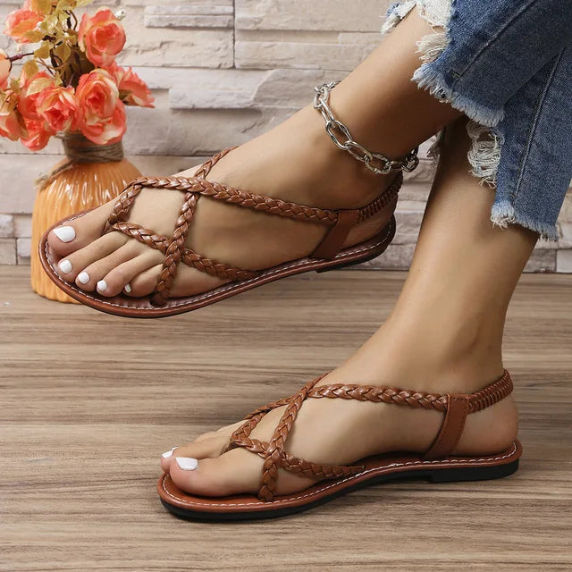 Zomer Sandalen voor Vrouwen Gevlochten Design Elegant
