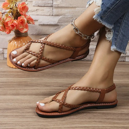 Zomer Sandalen voor Vrouwen Gevlochten Design Elegant