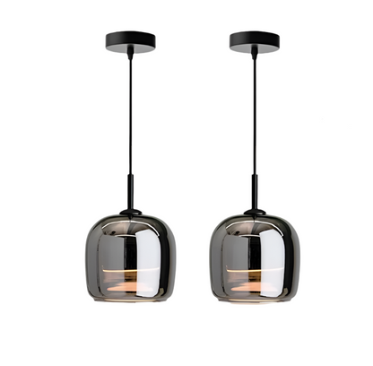 Hanglamp Zwart Glas Scandinavisch Nordic LED E27 16cm Pendellamp Keuken Woonkamer Luxe
