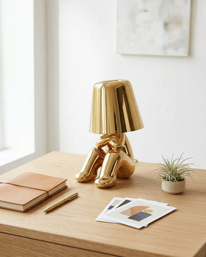 Metalen Tafellamp Sculptuur Figuur Sfeerlicht Touch Dimbaar LED Nachtlampje Goud Zilver Modern Design Decoratief