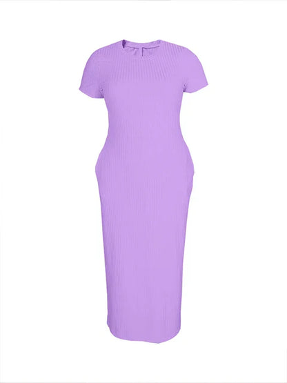 Korte Zomerjurk Bodycon Vrouwelijk Elegant