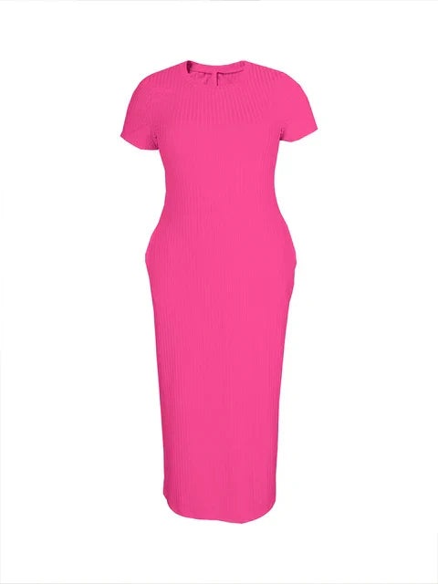 Korte Zomerjurk Bodycon Vrouwelijk Elegant