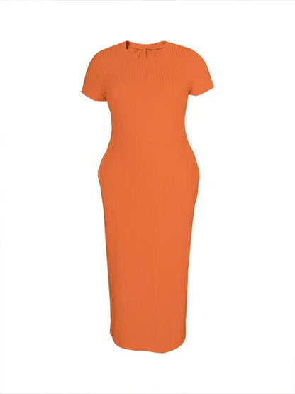 Korte Zomerjurk Bodycon Vrouwelijk Elegant
