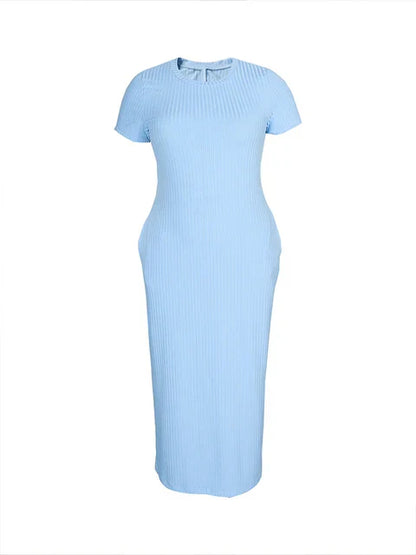 Korte Zomerjurk Bodycon Vrouwelijk Elegant
