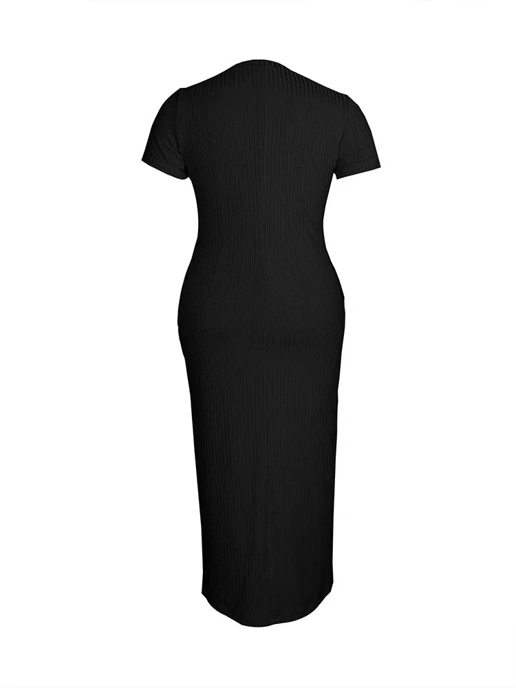 Korte Zomerjurk Bodycon Vrouwelijk Elegant