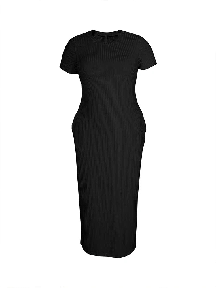 Korte Zomerjurk Bodycon Vrouwelijk Elegant