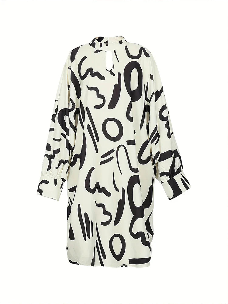 Plus Size Zomerjurk met Skelet Print