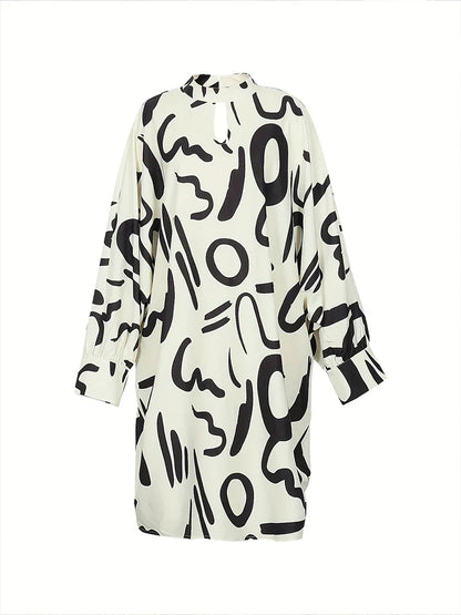 Plus Size Zomerjurk met Skelet Print