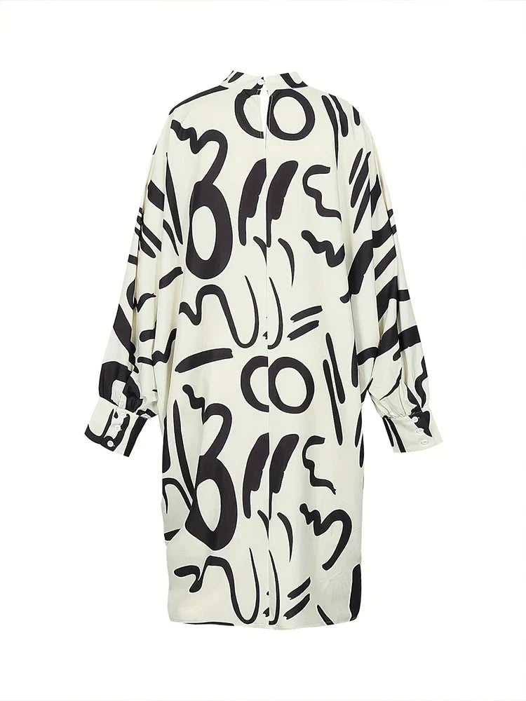 Plus Size Zomerjurk met Skelet Print