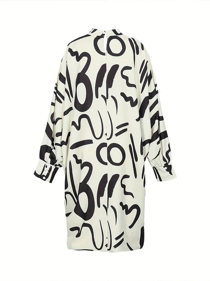Plus Size Zomerjurk met Skelet Print