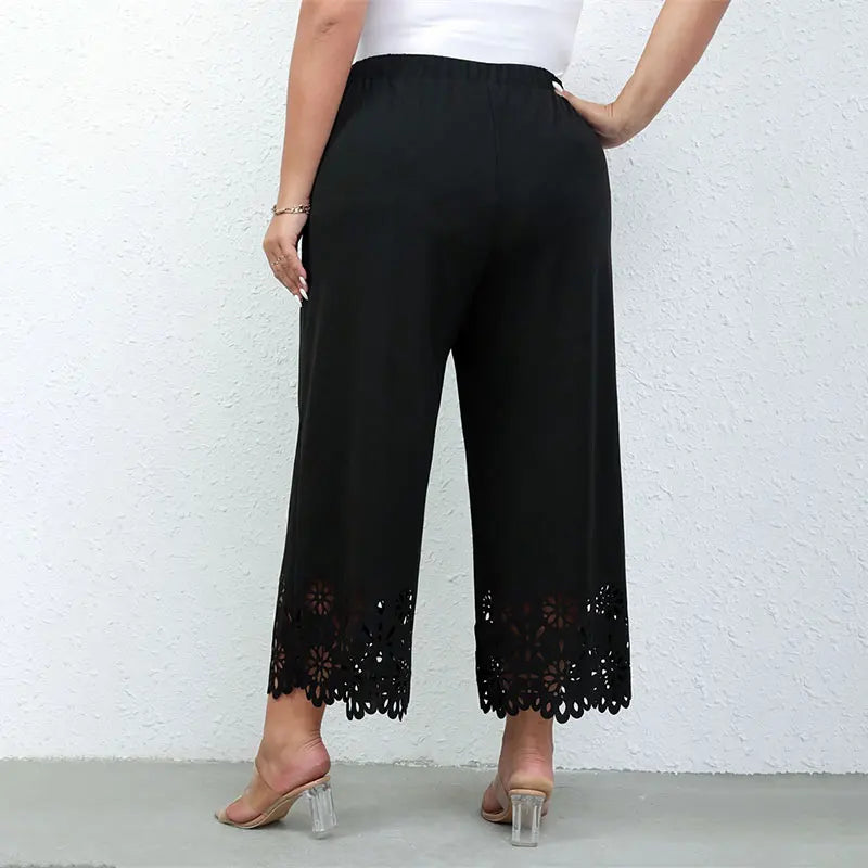 Plus Size Wijde Broek Luxe Stof Comfortabel