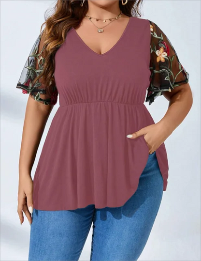 Dames T-shirt Mesh Luchtig en Stijlvol