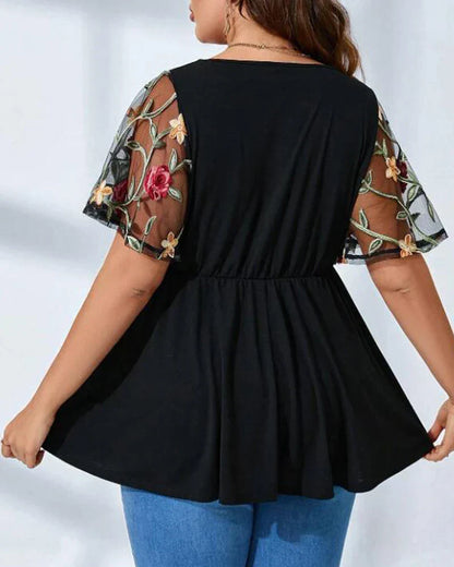 Dames T-shirt Mesh Luchtig en Stijlvol