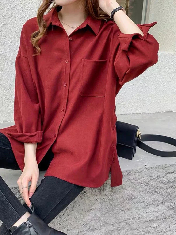 Plus Size Blouse met Elegant Design Rond Hals