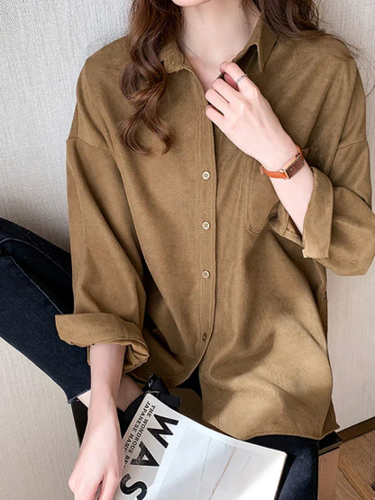 Plus Size Blouse met Elegant Design Rond Hals
