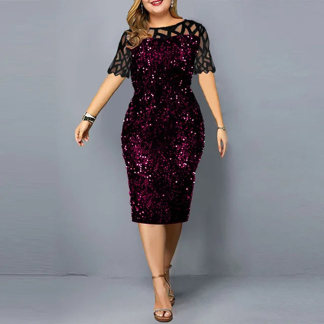 Plus Size Midi Jurk - Stijlvolle Elegantie voor Vrouwen - StudioMarella