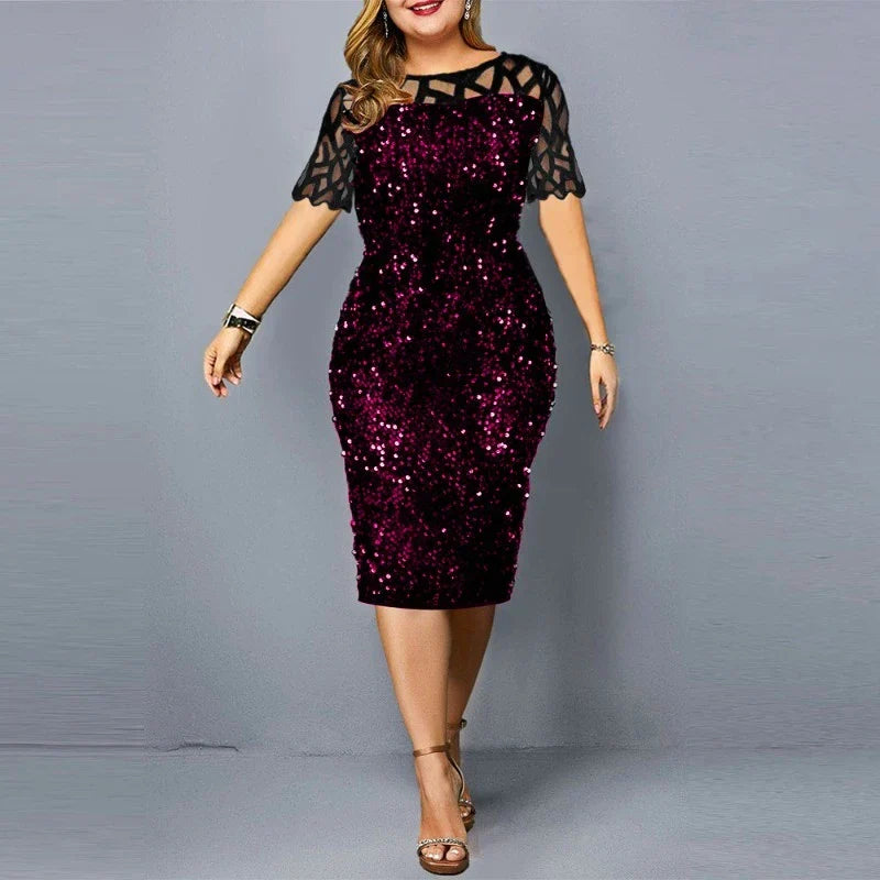 Plus Size Midi Jurk - Stijlvolle Elegantie voor Vrouwen
