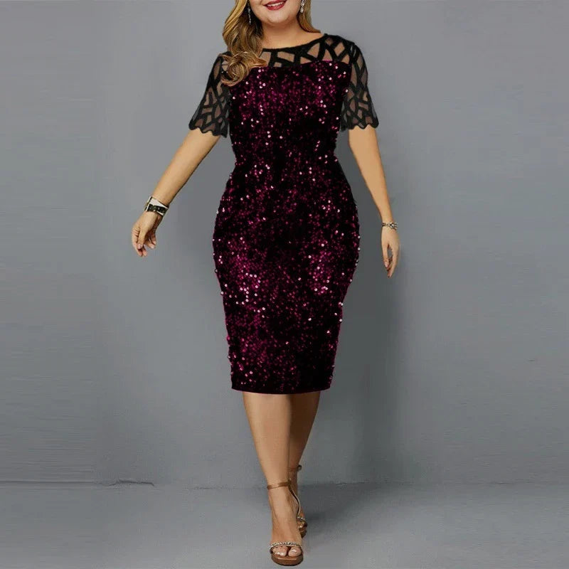 Plus Size Midi Jurk - Stijlvolle Elegantie voor Vrouwen