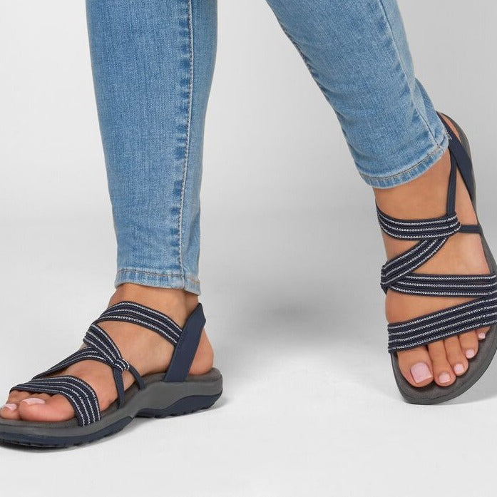Zomersandalen met Kruisbandontwerp Elegante Damesandalen