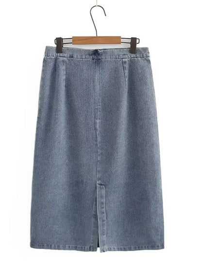 Plus Size Denim Set voor Vrouwen Gegarandeerd Comfort