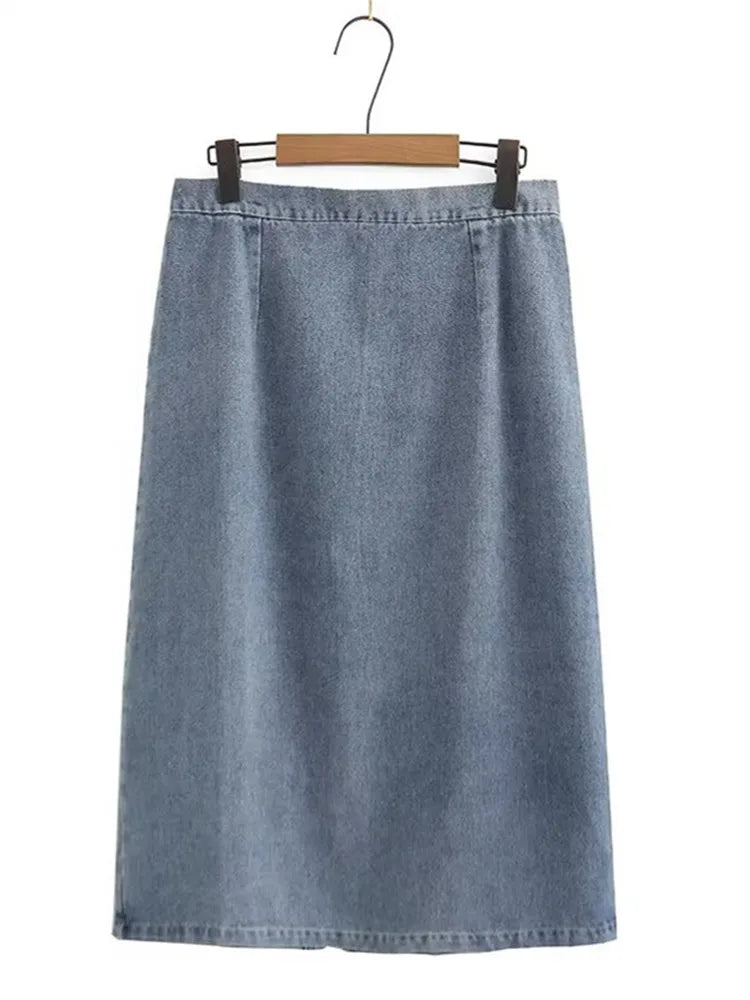 Plus Size Denim Set voor Vrouwen Gegarandeerd Comfort