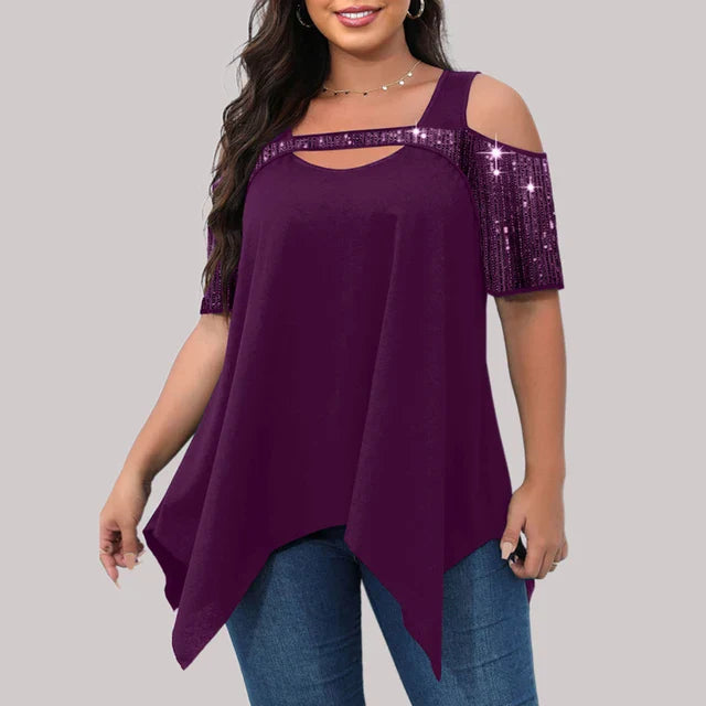 Plus Size Zomer T-Shirt Casual Katoen voor Dames