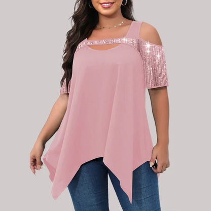 Plus Size Zomer T-Shirt Casual Katoen voor Dames
