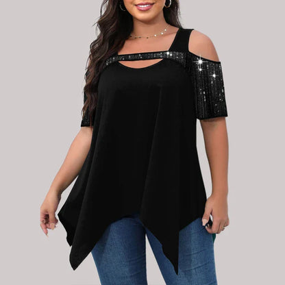 Plus Size Zomer T-Shirt Casual Katoen voor Dames