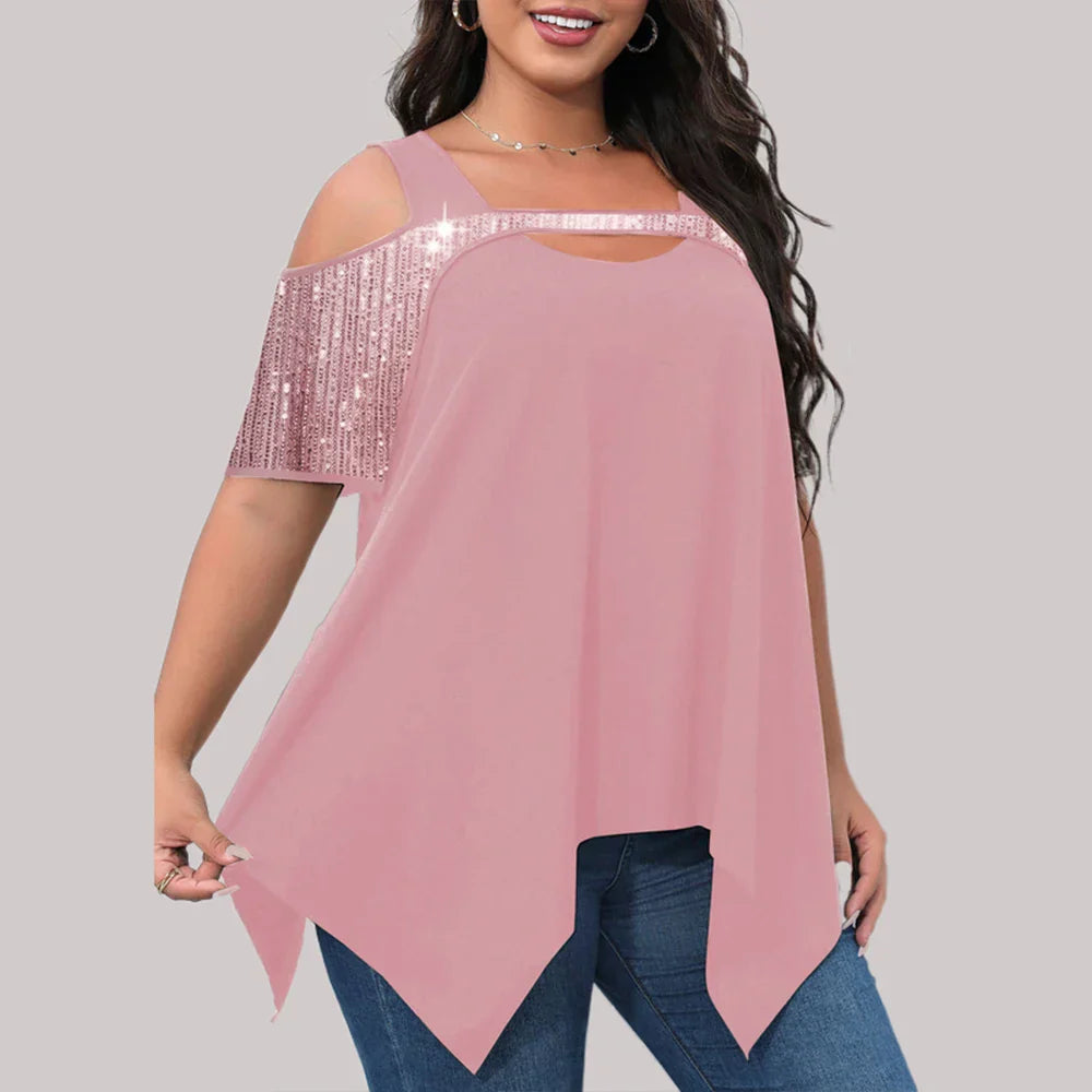 Plus Size Zomer T-Shirt Casual Katoen voor Dames - StudioMarella
