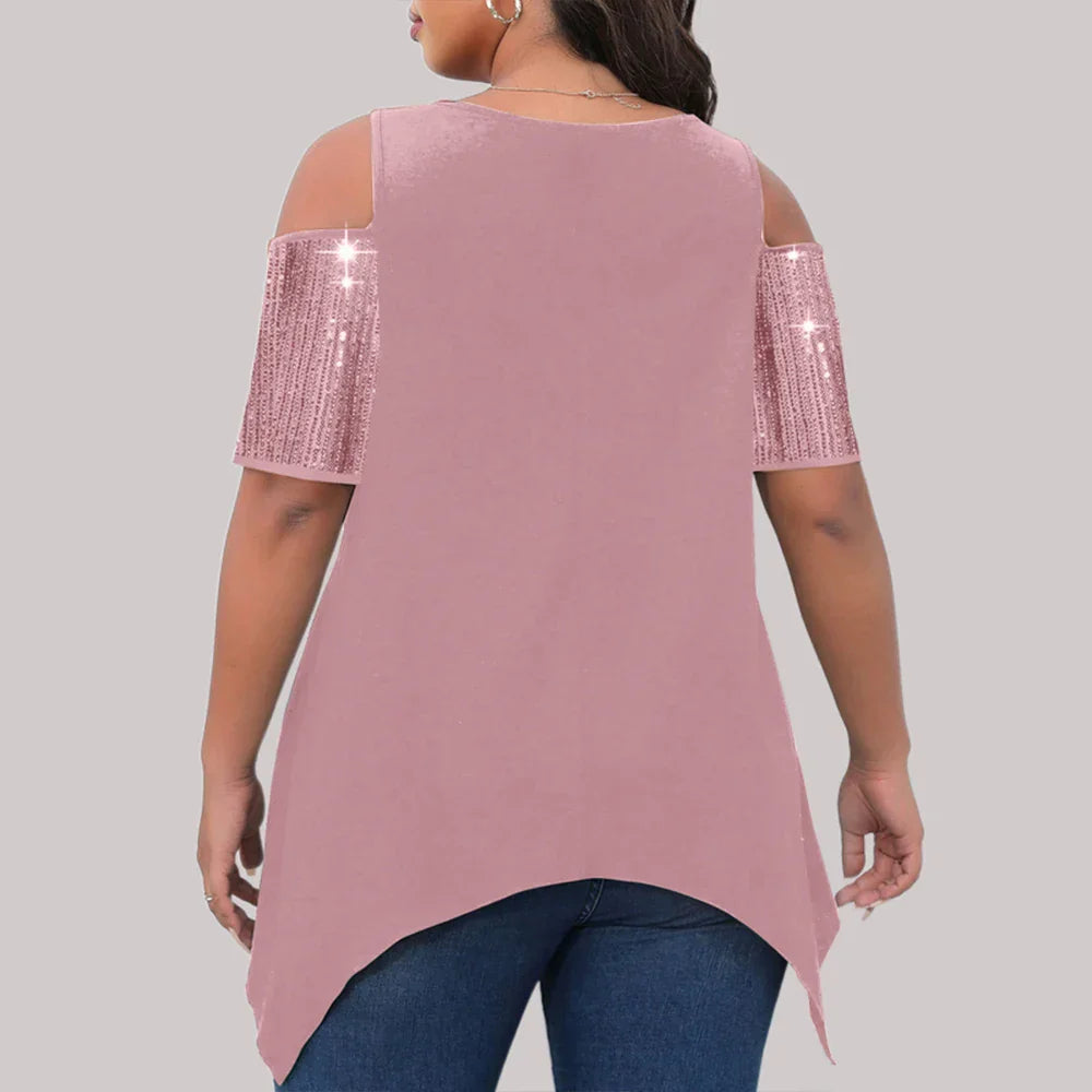 Plus Size Zomer T-Shirt Casual Katoen voor Dames